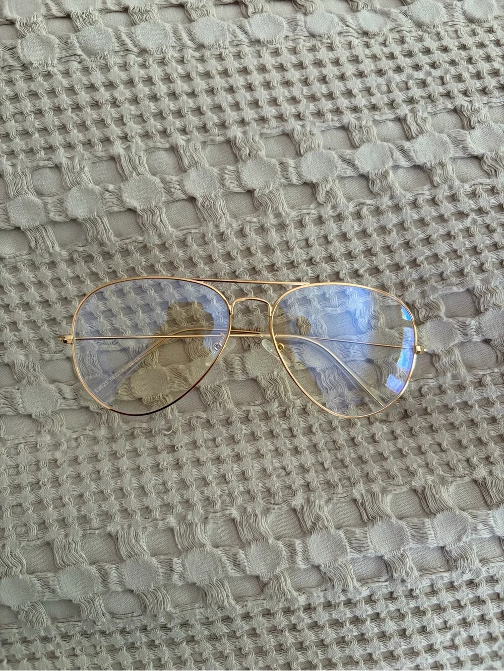 Gold Aviator Blue-Light Blocking Glasses - Women